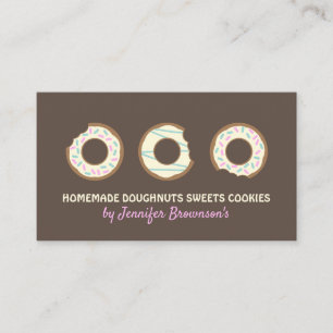 Tarjeta De Visita Donut Dulces Galletas postre dulce