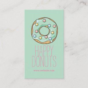Tarjeta De Visita Donut Shop Panadería Cafe Pastel