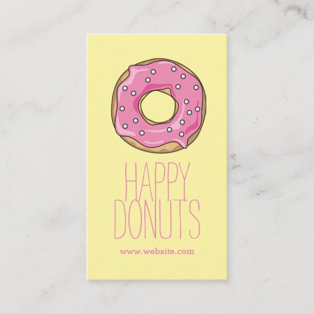 Tarjeta De Visita Donut Shop Panadería Cafe Pastel (Anverso)