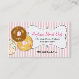 Tarjeta De Visita Donuts con salpicaduras, Donut Shop