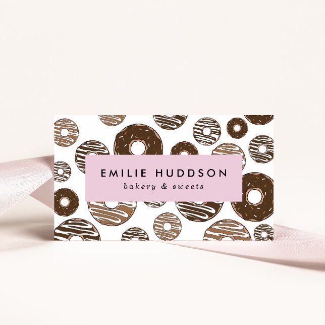 Tarjeta De Visita Donuts de chocolate, dulces, pastelería, pastelerí (Subido por el creador)