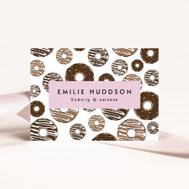 Tarjeta De Visita Donuts de chocolate, dulces, pastelería, pastelerí