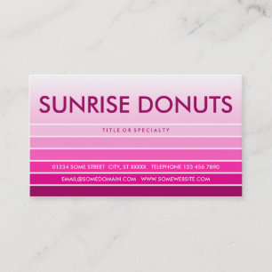 Tarjeta De Visita DONUTS de muestra rosa