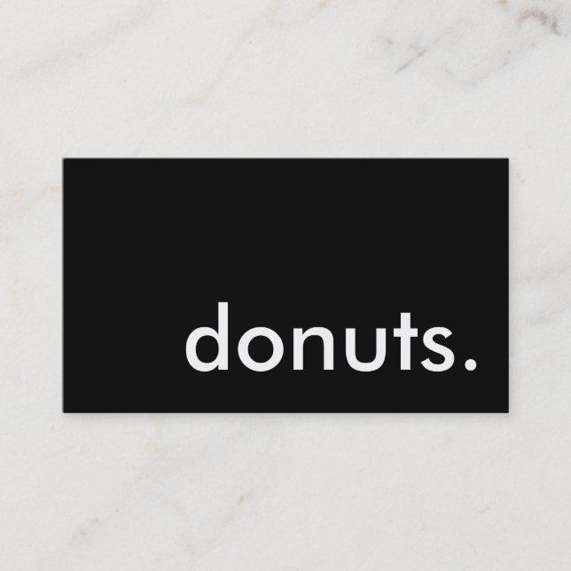 Tarjeta De Visita donuts. (personalizable de color) (Anverso)