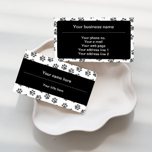 Tarjeta De Visita Doodle Paws, Patas de Perro, Patas de Gato, Patas 