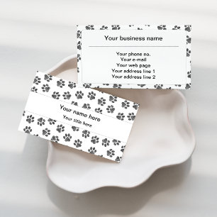 Tarjeta De Visita Doodle Paws, Patas de Perro, Patas de Gato, Patas 