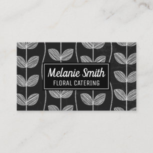 Tarjeta De Visita Doodles de Chalk Flower