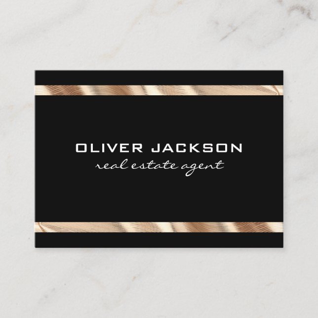 Tarjeta De Visita Dorado Elite Trim Black (Anverso)