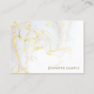 Tarjeta De Visita Dorado Marble Lujo Platón Elegante Golden Modern T