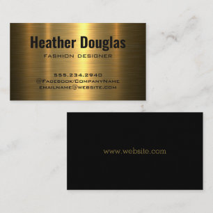 Tarjeta De Visita Dorado metalizado   Textura