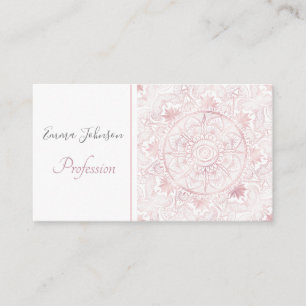 Tarjeta De Visita Dorado Moon Sun Mandala Diseño Celeste
