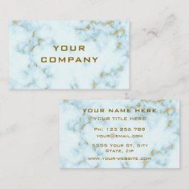 Tarjeta De Visita Dorado White Marble Golden Text Professional Luxur
