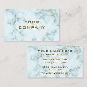 Tarjeta De Visita Dorado White Marble Golden Text Professional Luxur
