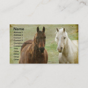Tarjeta De Visita Dos caballos