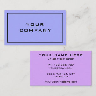 Tarjeta De Visita Dos colores frescos - Elegante Profesional Moderno
