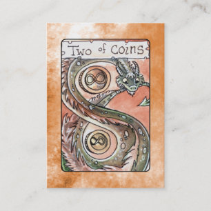 Tarjeta De Visita Dos de monedas
