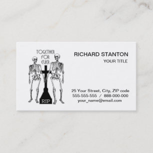 Tarjeta De Visita Dos esqueletos enamorados