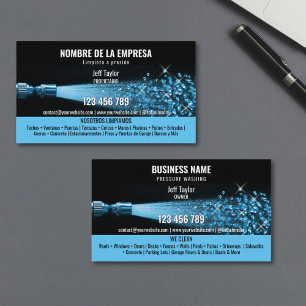 Tarjeta De Visita Dos Idiomas Limpieza a Presión Limpieza a Presión