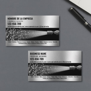 Tarjeta De Visita Dos Idiomas Limpieza a Presión Limpieza a Presión