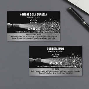 Tarjeta De Visita Dos Idiomas Limpieza a Presión Limpieza a Presión