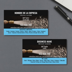 Tarjeta De Visita Dos Idiomas Limpieza a Presión Limpieza a Presión 