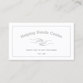 Tarjeta De Visita Dos manos Adultos de Cuidado de Pacientes Externos