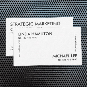 Tarjeta De Visita Dos nombres Consultor Premium Thick