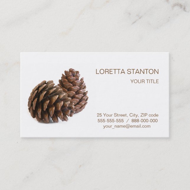 Tarjeta De Visita Dos pinecones (Anverso)