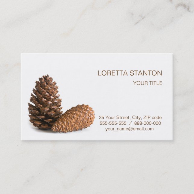 Tarjeta De Visita Dos pinecones (Anverso)