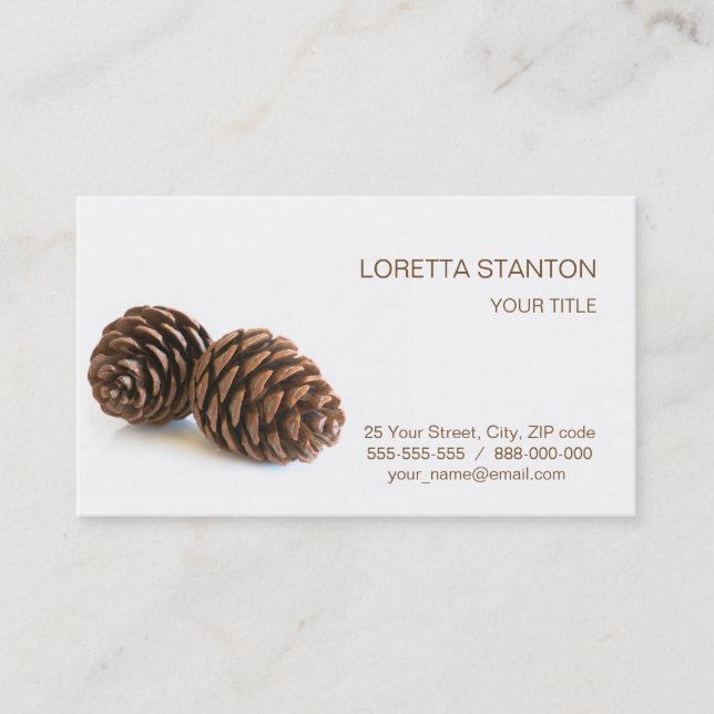 Tarjeta De Visita Dos pinecones (Anverso)