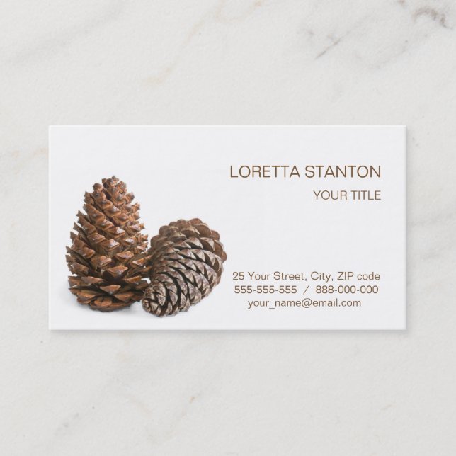 Tarjeta De Visita Dos pinecones (Anverso)