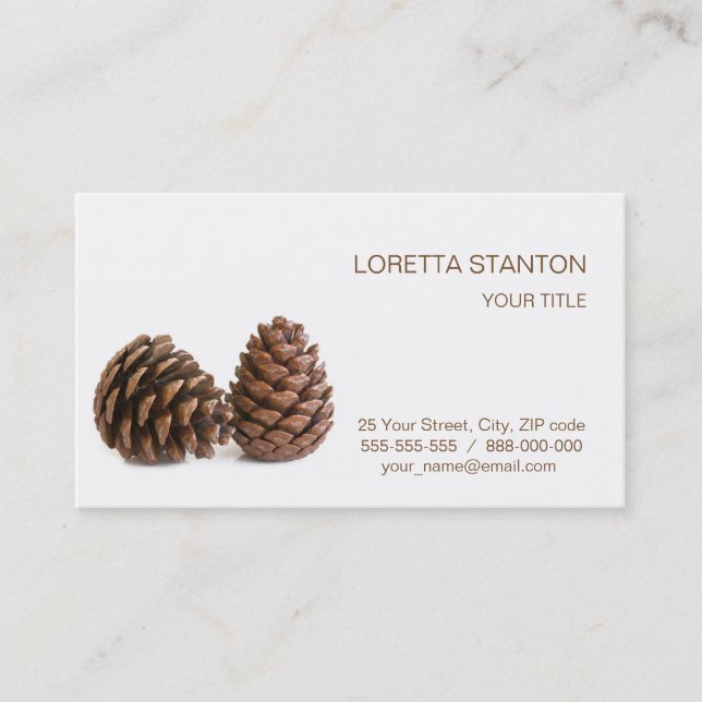Tarjeta De Visita Dos pinecones (Anverso)