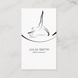 Tarjeta De Visita Dos poisas de Pilates sobre el reformador