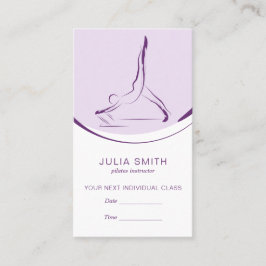 Tarjeta De Visita Dos poisas de Pilates sobre el reformador | Color