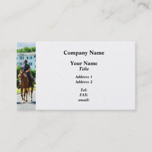 Tarjeta De Visita Dos policías montados - Acabado platino