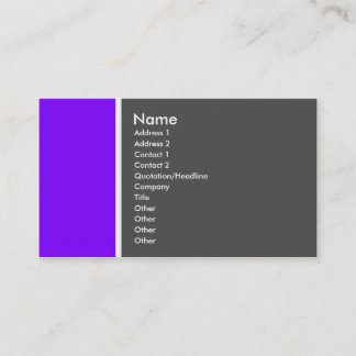 Tarjeta De Visita Dos tonos (violeta y gris) - Personalizados