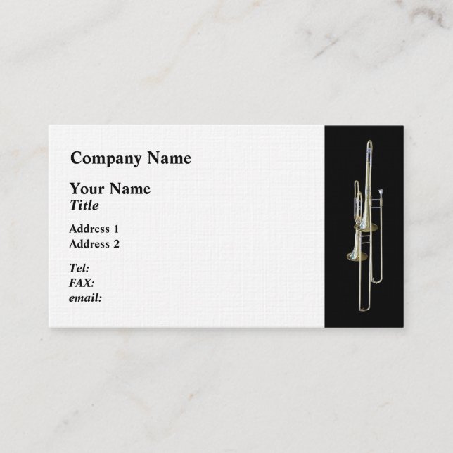 Tarjeta De Visita Dos trombones (Anverso)