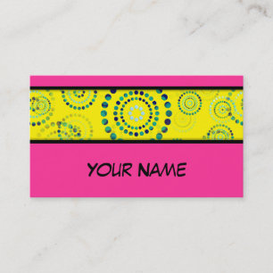 Tarjeta De Visita Dots Circle Power Flowers II + tu backgr. y idea