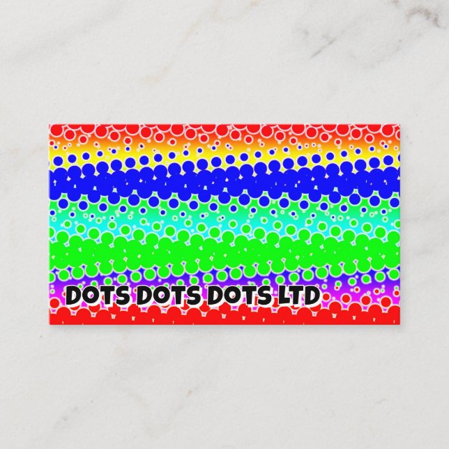 Tarjeta De Visita Dots Dots Dots LTD (puede cambiar las palabras) (Anverso)