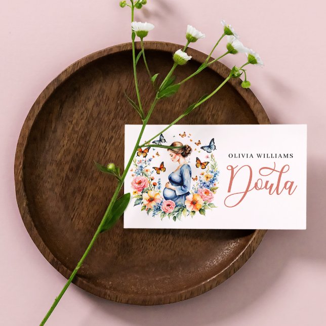 Tarjeta De Visita Doula acuarela de nacimiento y posparto Foto Códig (Subido por el creador)