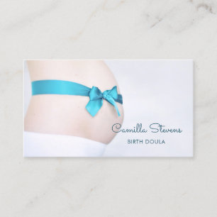 Tarjeta De Visita Doula Embarazo De Bebé Con Cinta Azul