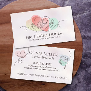 Tarjeta De Visita Doula - Entrenador de nacimientos - Comadrona - Lí