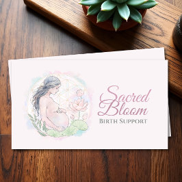 Tarjeta De Visita Doula - Entrenador de nacimientos - Flor de vida -
