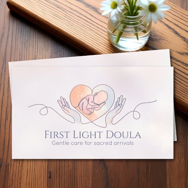 Tarjeta De Visita Doula - Entrenador de nacimientos - Línea de arte  (Subido por el creador)
