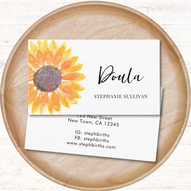 Tarjeta De Visita Doula Floral (Subido por el creador)