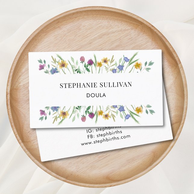 Tarjeta De Visita Doula Floral (Subido por el creador)