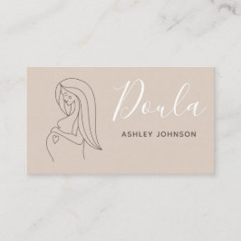 Tarjeta De Visita Doula Midwife Birach Coach Boho Neutral Pastel Cal