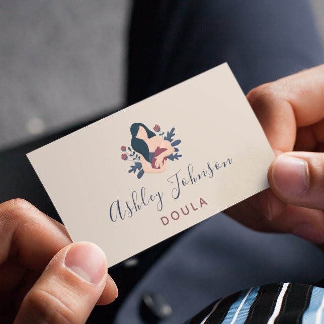 Tarjeta De Visita Doula Midwife Birthing Coach Elegant Bohemian Boho (Subido por el creador)