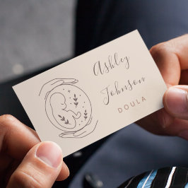 Tarjeta De Visita Doula Midwife Birthing Coach Hands & Baby Infant