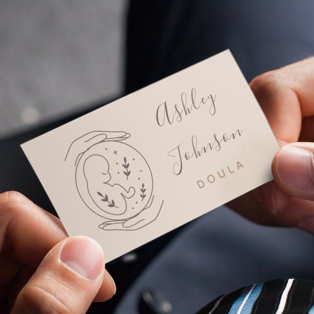 Tarjeta De Visita Doula Midwife Birthing Coach Hands & Baby Infant (Subido por el creador)